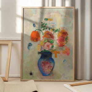 Tablou înramat „Large Vase With Flowers” de Odilon Redon