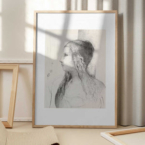 Tablou înramat „Brunnhilde” de Odilon Redon
