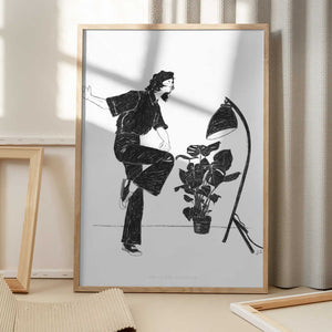 Tablou înramat „Jlr Dancingathome4 Blackandwhite Copy” de Jenny Liz Rome
