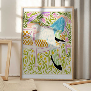 Tablou înramat „Jlr Quiet in the garden 2” de Jenny Liz Rome