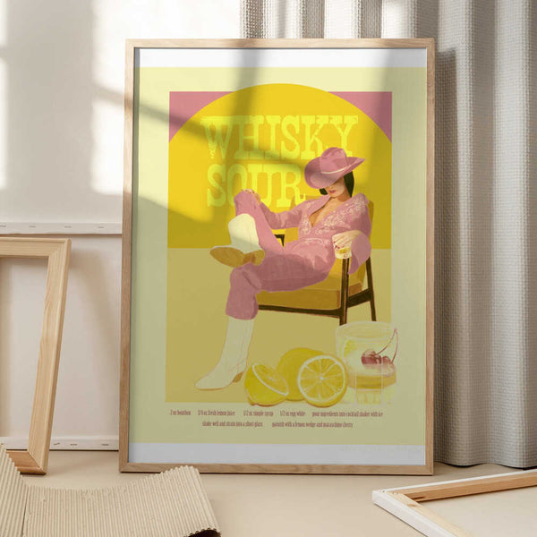 Tablou înramat „Jlr Whiskysour Pink Copy” de Jenny Liz Rome
