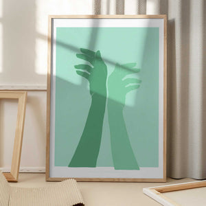 Tablou înramat „Pandc Handsingreen Copy” de Jenny Liz Rome