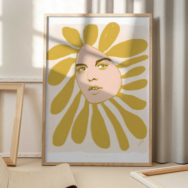 Tablou înramat „Jlr Flowerhead1 Copy 2” de Jenny Liz Rome