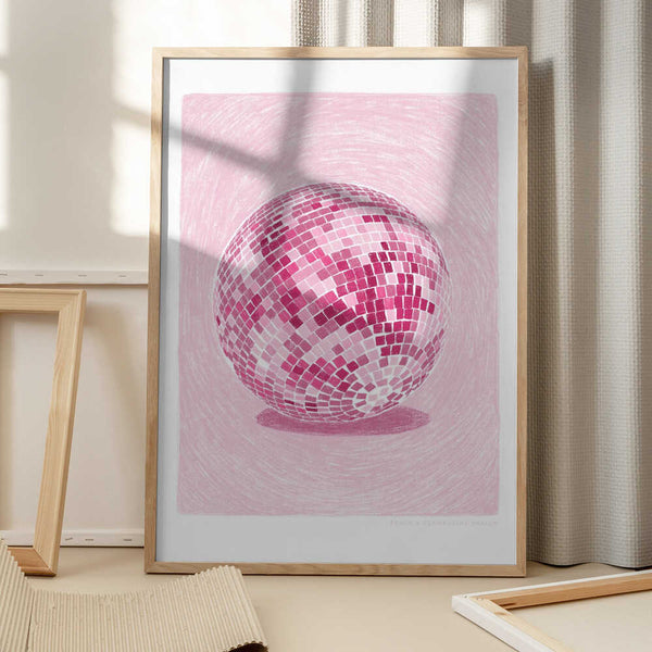 Tablou înramat „Pandc Discoball Copy 2” de Jenny Liz Rome