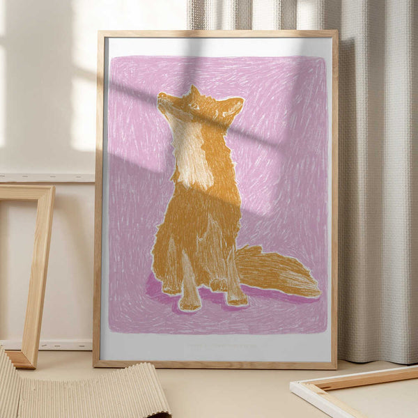 Tablou înramat „Pandc Littlefox Copy” de Jenny Liz Rome