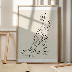 Tablou înramat „Pandc Leopard” de Jenny Liz Rome