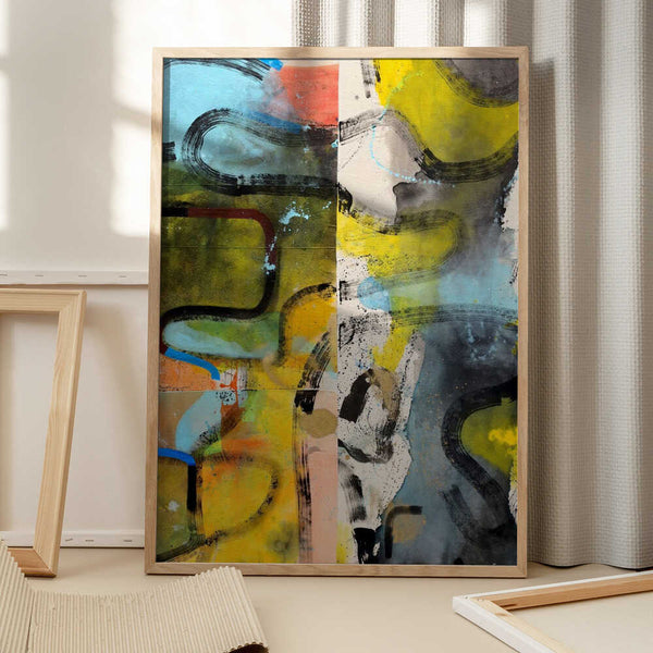 Tablou înramat „Abstract” de Poonam Choudhary