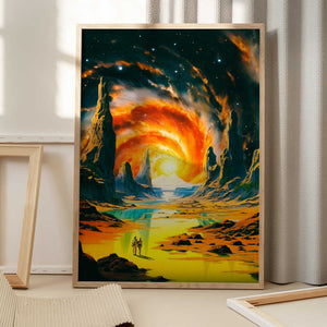 Tablou înramat „Romantic Space Walk” de Taudalpoi
