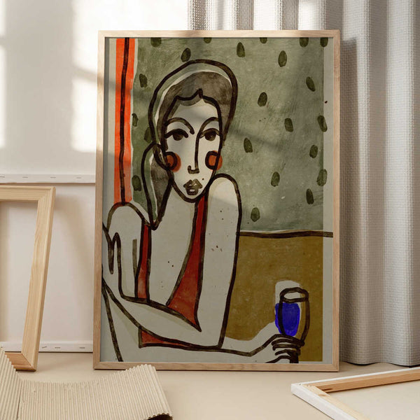 Tablou înramat „Café Contemplation” de Treechild