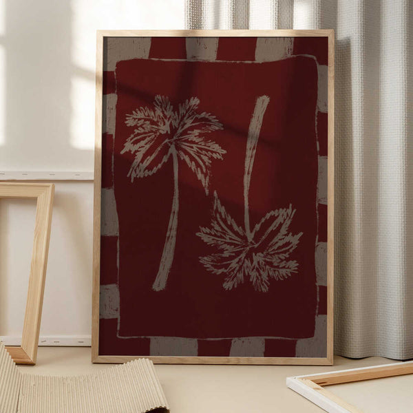 Tablou înramat „Palm Paradise” de Shatha Al Dafai