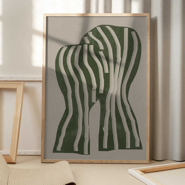 Tablou înramat „Curved Stripes” de THE MIUUS STUDIO