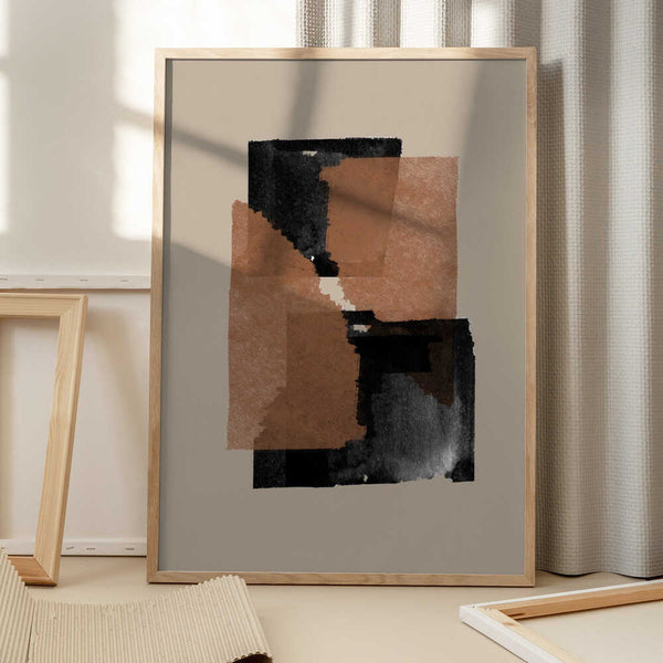 Tablou înramat „Earthy Blocks Blend” de THE MIUUS STUDIO