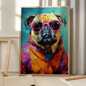 Tablou înramat „Dog Watercolor Animal Art” de Justyna Jaszke