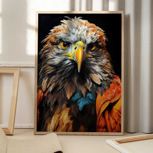 Tablou înramat „Eagle Watercolor Animal Art (3)” de Justyna Jaszke