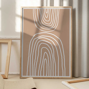 Tablou înramat „Earthy Layers Harmony” de THE MIUUS STUDIO