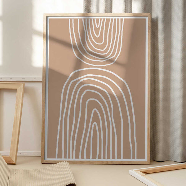 Tablou înramat „Earthy Layers Harmony” de THE MIUUS STUDIO