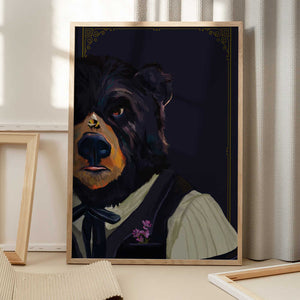 Tablou înramat „Bear” de The Whiskey Ginger