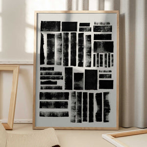 Tablou înramat „Monochrome Blocks” de THE MIUUS STUDIO