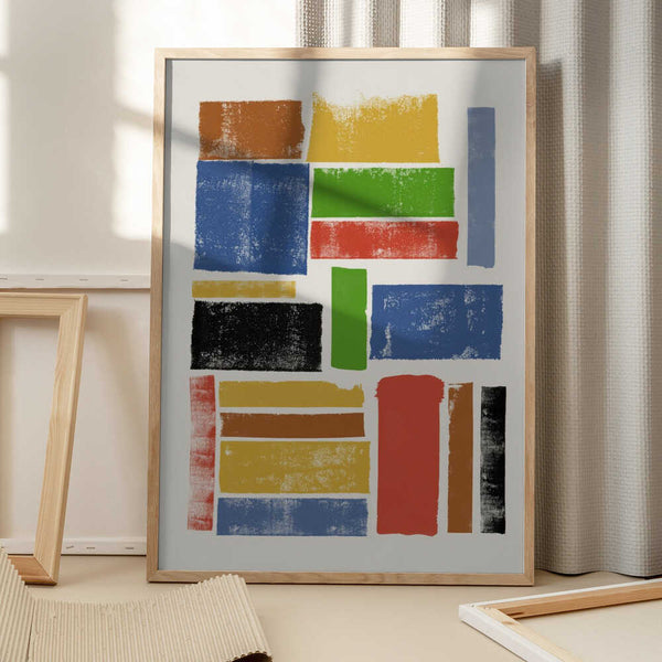 Tablou înramat „Color Block Harmony” de THE MIUUS STUDIO