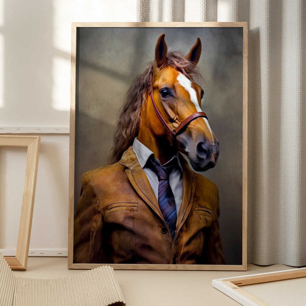 Tablou înramat „Elegant Horse Animal Art” de Justyna Jaszke