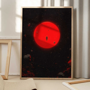 Tablou înramat „Red Moon” de Taudalpoi