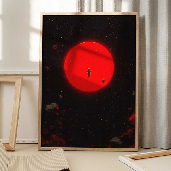 Tablou înramat „Red Moon” de Taudalpoi