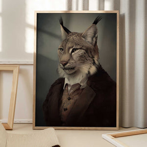 Tablou înramat „Lynx Portrait” de Andreas Magnusson