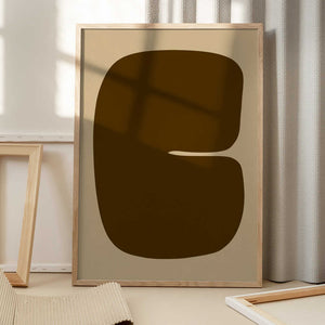 Tablou înramat „Bold Brown Form” de Treechild