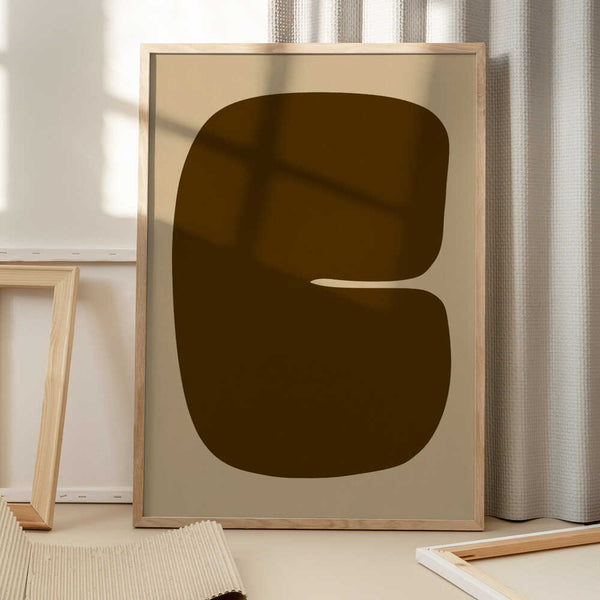 Tablou înramat „Bold Brown Form” de Treechild