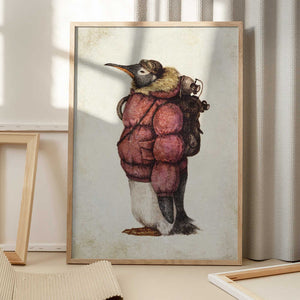 Tablou înramat „Skybound Penguin” de Mike Koubou