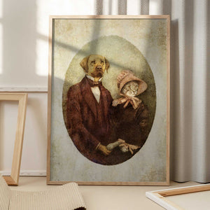 Tablou înramat „Victorian-style Portrait Couple” de Mike Koubou