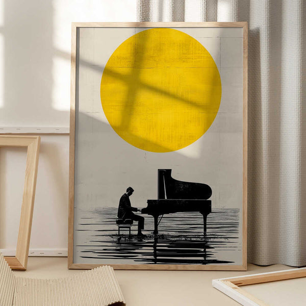 Tablou înramat „Piano under the Sun” de Layla Oz