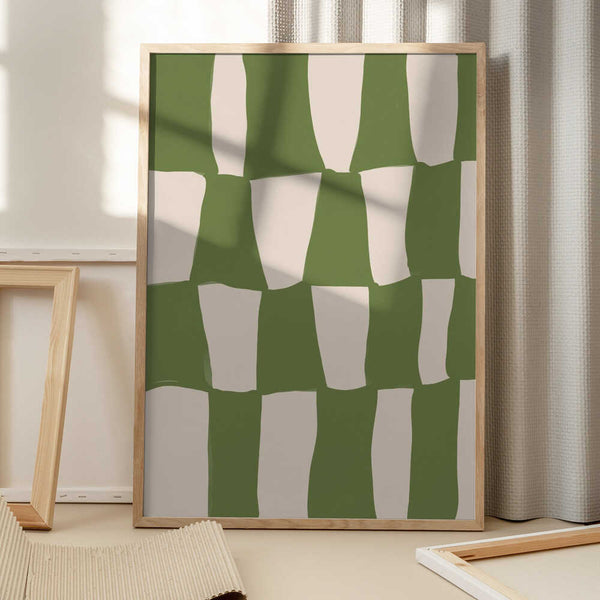 Tablou înramat „Rhythmic Greens” de Treechild