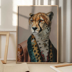 Tablou înramat „Sir Cheetah In Vintage Clothing” de SHANDU