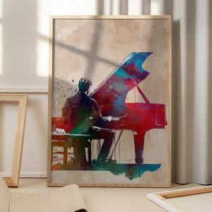 Tablou înramat „Pianist1” de Justyna Jaszke
