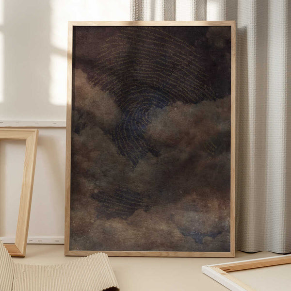 Tablou înramat „Sign In the Sky Brown” de Pia Lilenthal