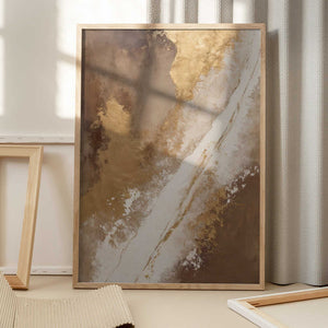 Tablou înramat „Earthy Tones With Gold Accents” de Alpenglow Workshop