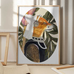 Tablou înramat „Fox Dressed In Renaissance Attire” de Karenina Fabrizzi