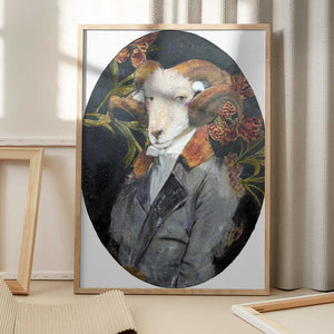 Tablou înramat „Regal Ram Portrait” de Karenina Fabrizzi