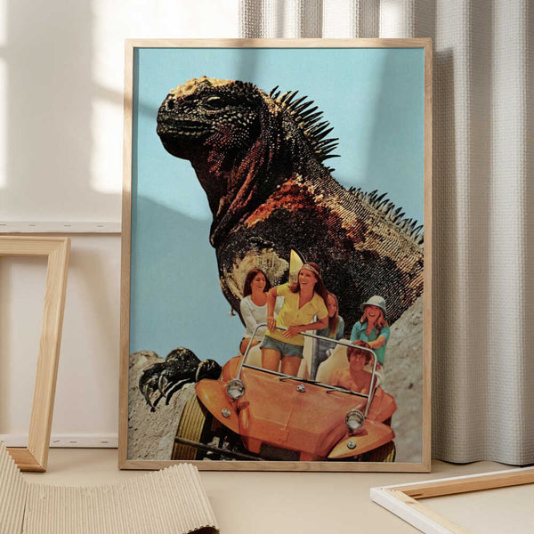 Tablou înramat „Iguana Beach Weekend” de Mikhail Siskoff