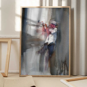 Tablou înramat „A Musician Playing The Trumpet” de Giorgio Gosti
