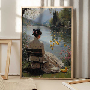 Tablou înramat „Tranquil Waterside” de Dikhotomy