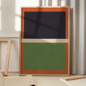 Tablou înramat „Bold Geometric Blocks” de Vitor Costa