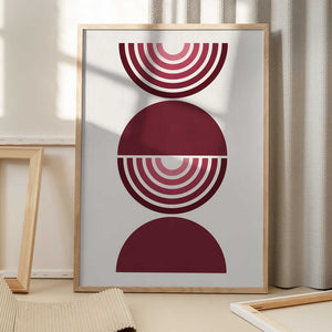 Tablou înramat „Red Symmetry Layers” de Vitor Costa