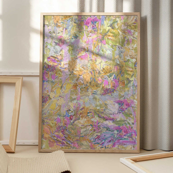 Tablou înramat „Repeatpattern Moningpond Yellow” de Dorothy Fagan