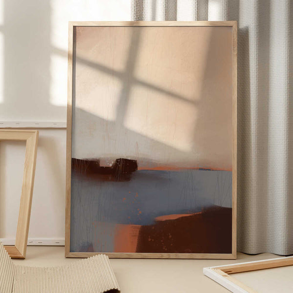 Tablou înramat „Serene Horizons” de MANSI SAXENA