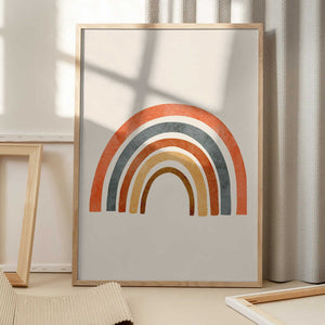 Tablou înramat „Muted Rainbow Curve” de City Art