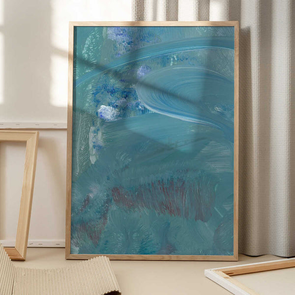 Tablou înramat „Azure Whispers” de Maira Ribena