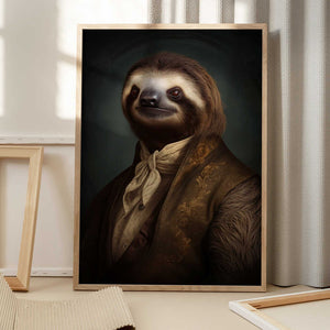 Tablou înramat „Sloth Portrait” de Andreas Magnusson