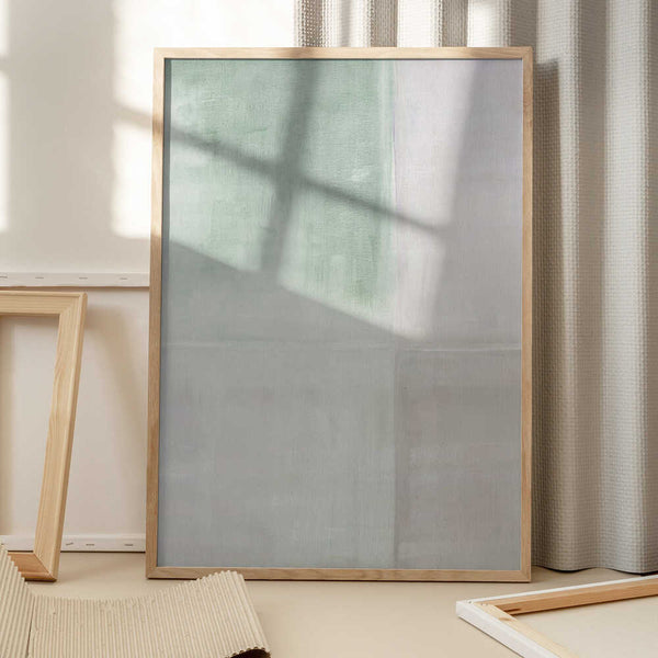 Tablou înramat „Pastel Painted Wall Sage Green Nude” de Alexandra Weise